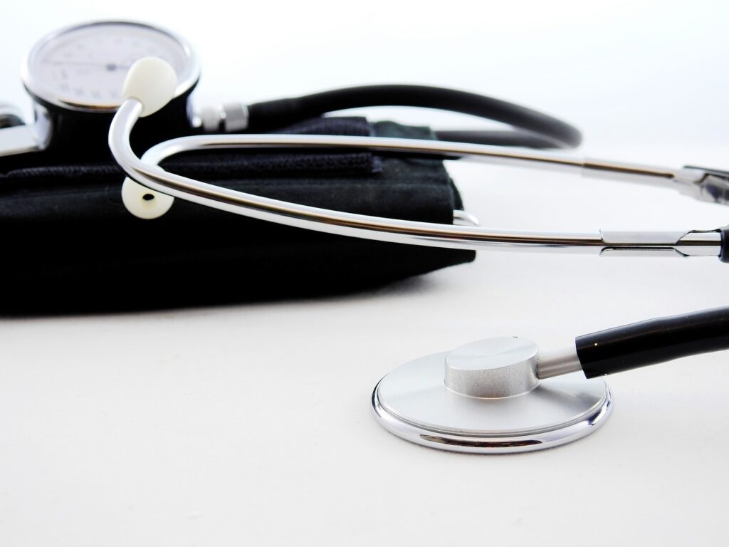 Doctor's stethoscope to check patient health